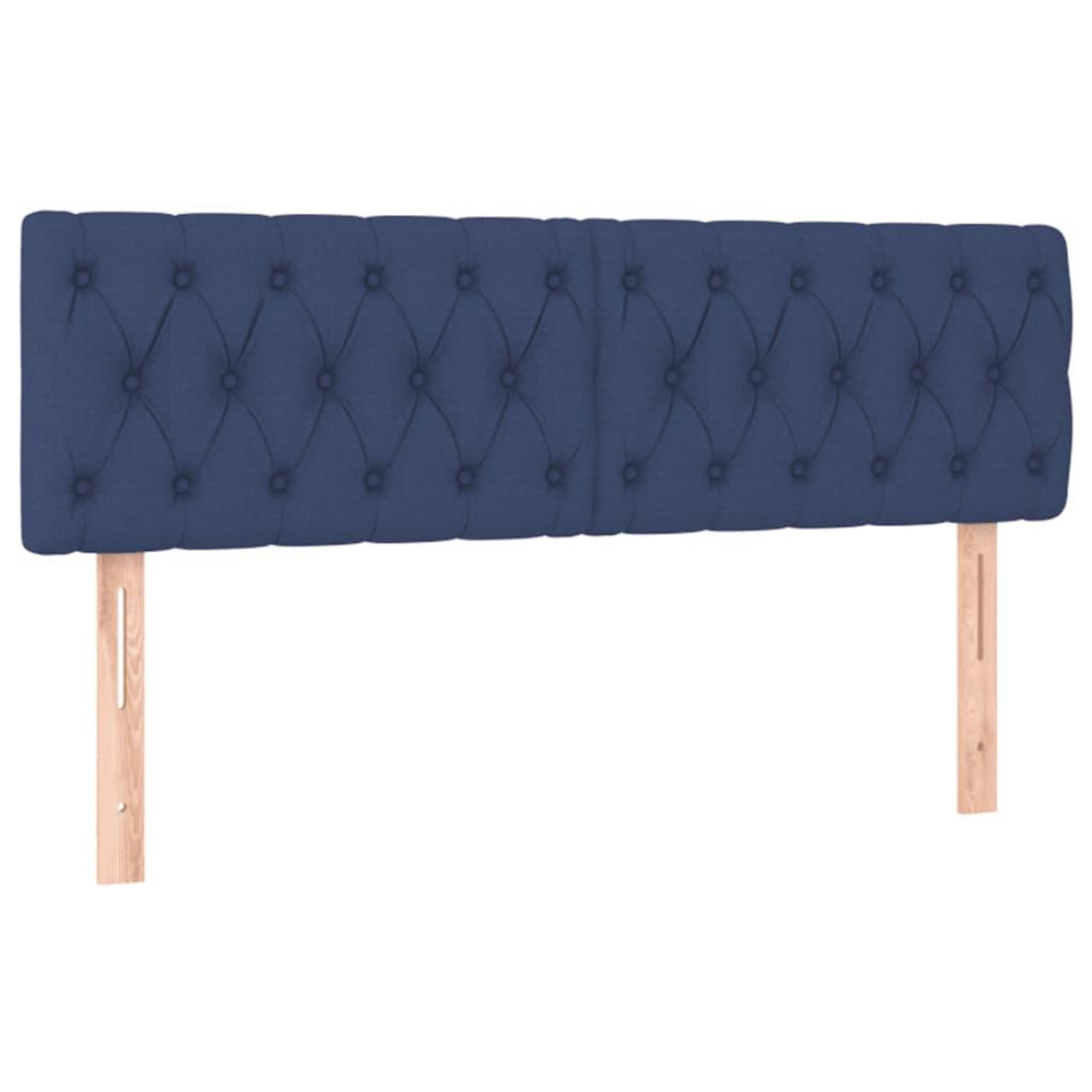 Voir la diapositive 2 : VIDAXL Tetes de lit 2 pcs Bleu 72x7x78/88 cm Tissu