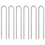 VIDAXL Piquets de tente 6pcs en forme de U 337cm Ø10mm acier galvanise