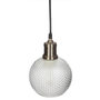 Voir la diapositive 1 : ATMOSPHERA Lampe Suspension Boule en Verre  Iris  19cm Or