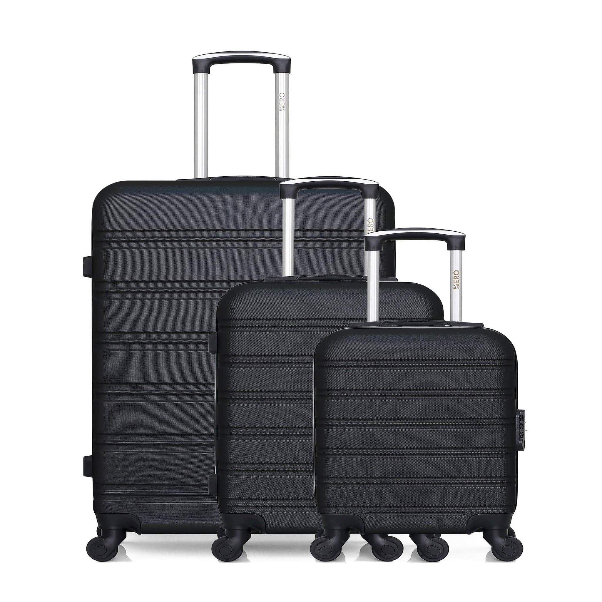HERO Hero - lot de 3 - valise grand format, valise cabine et valise cabine xxs renoso