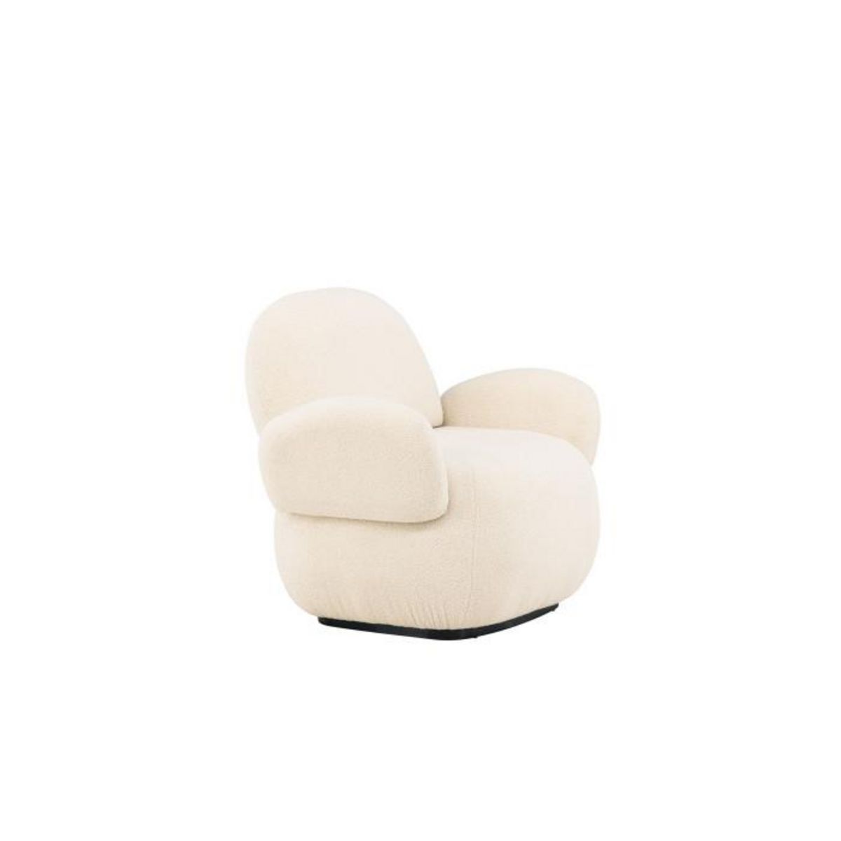 Paris Prix Fauteuil Design Chenille  Sevilla  105cm Beige