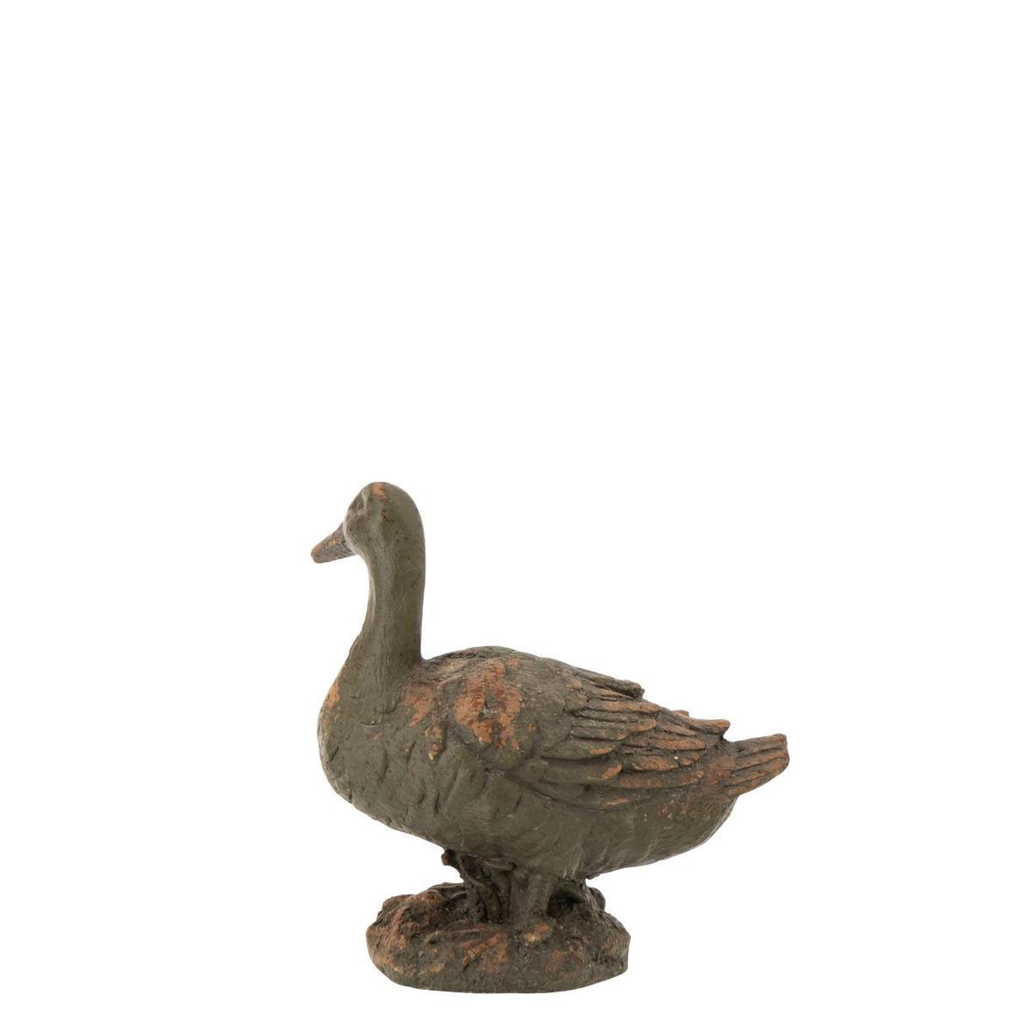 Voir la diapositive 2 : J-LINE Statuette canard d'extérieur  antik  36cm vert foncé