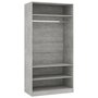 Voir la diapositive 2 : VIDAXL Garde-robe Gris cement 100 x 50 x 200 cm Agglomere