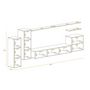 Voir la diapositive 4 : Paris Prix Meuble TV Mural Design  Switch I  330cm Gris & Blanc