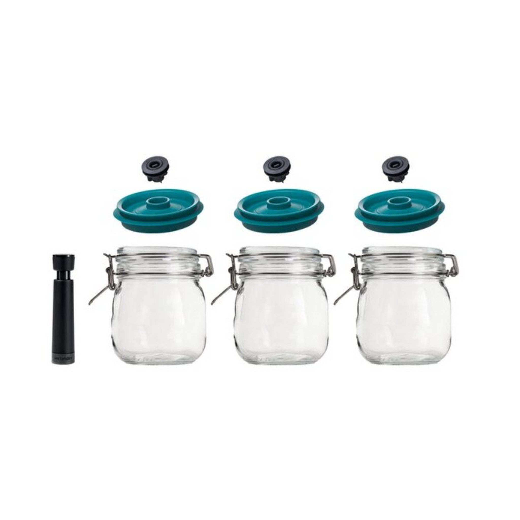 AIRTENDER Bocaux sous vide 3 pièces 1l vert - at8404