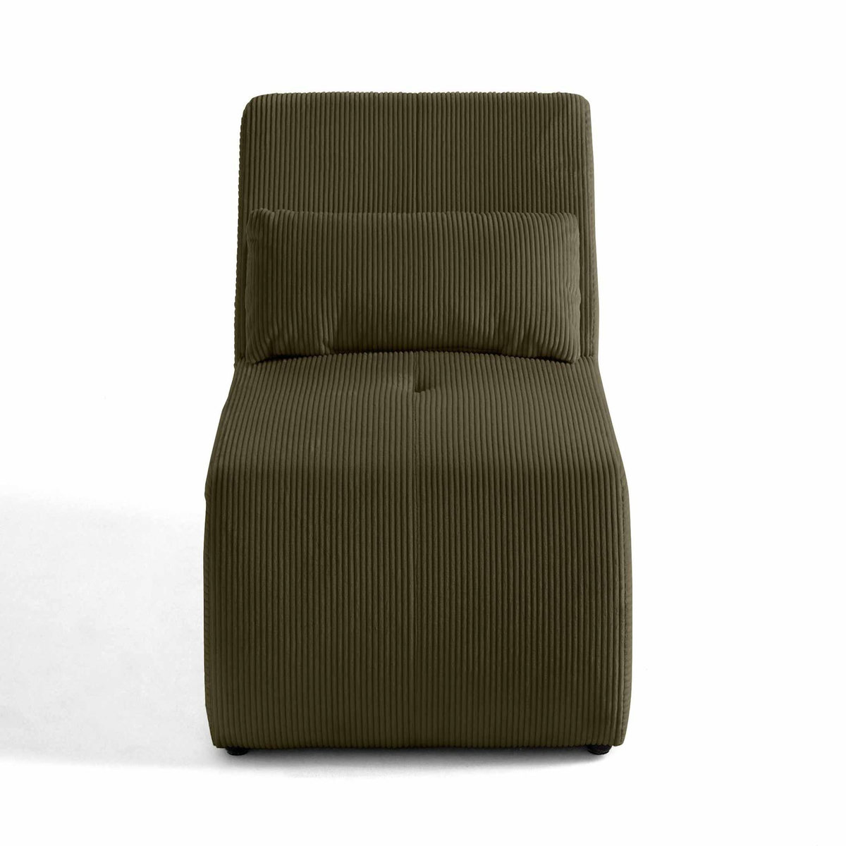 LISA DESIGN Onyx - fauteuil sans accoudoirs - en velours côtelé