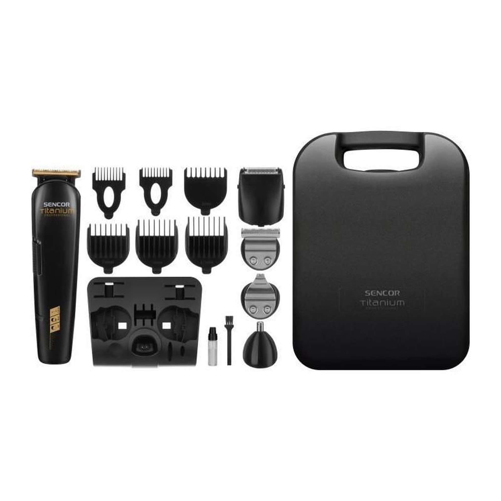Voir la diapositive 4 : SENCO Tondeuse a cheveux professionnelle - SENCOR - SHP 8305BK - 12 accessoires - Noir