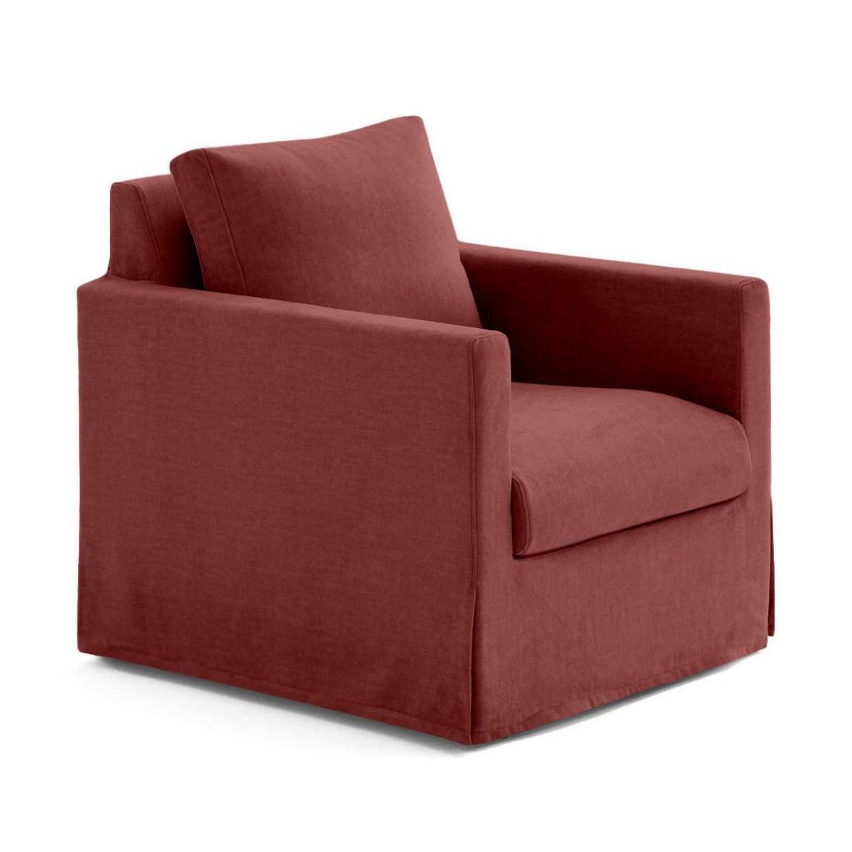 LISA DESIGN Serena - fauteuil déhoussable en velours