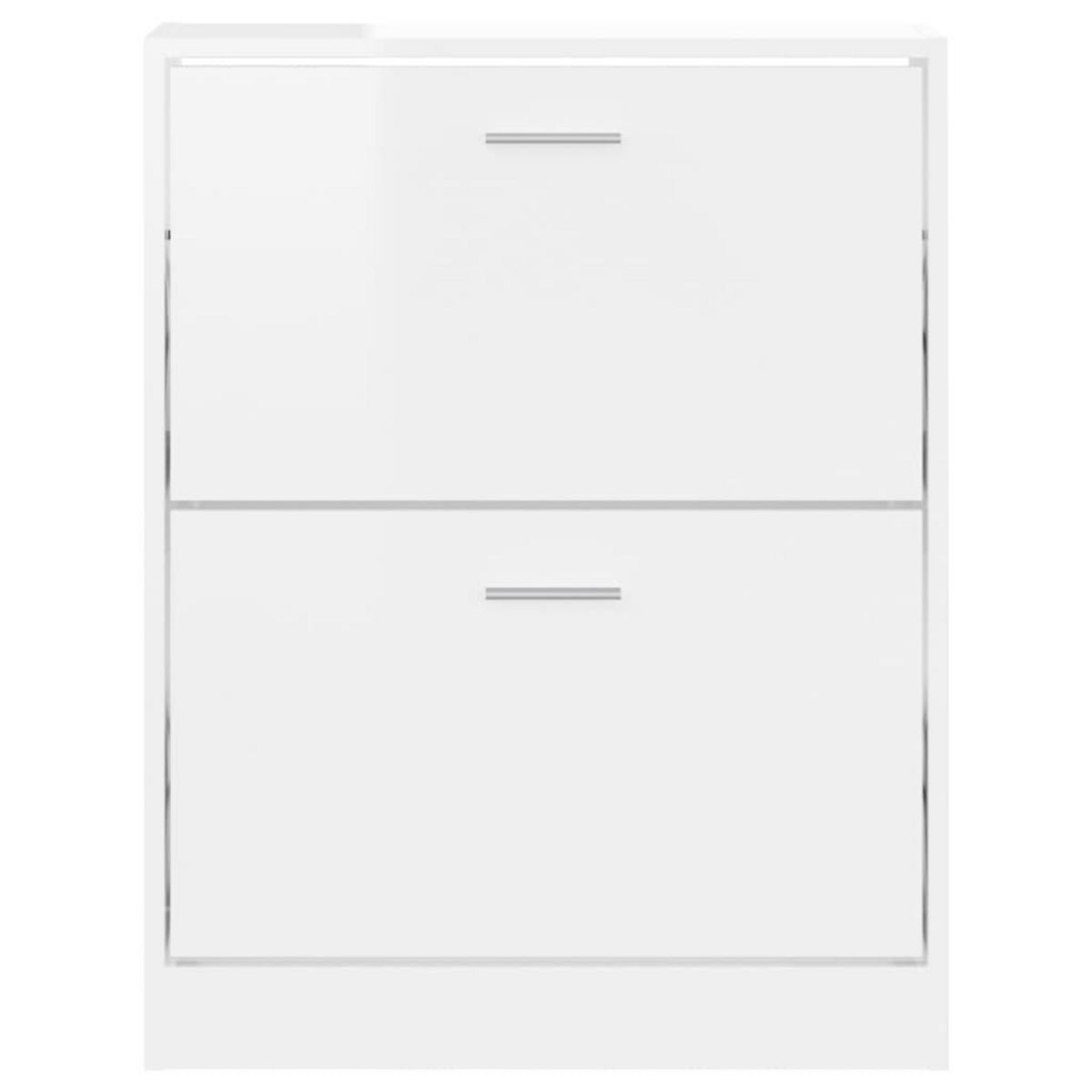 VIDAXL Armoire a chaussure Blanc brillant 59x17x81 cm Bois ingenierie