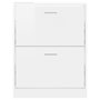 Voir la diapositive 5 : VIDAXL Armoire a chaussure Blanc brillant 59x17x81 cm Bois ingenierie