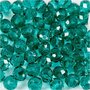  45 perles à facettes rondes Ø 4 mm - bleu vert