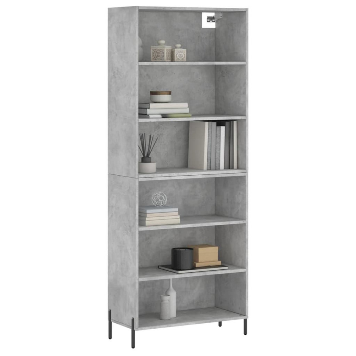 VIDAXL Buffet gris beton 69,5x32,5x180 cm bois d'ingenierie