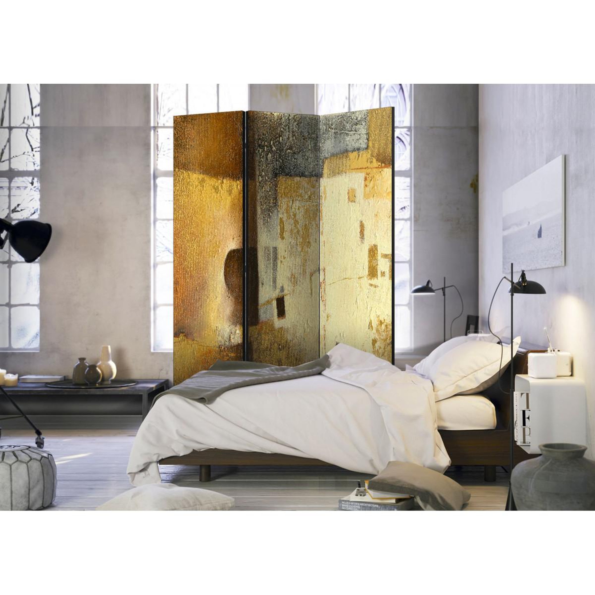 Voir la diapositive 2 : Paris Prix Paravent 3 volets  golden oddity  135x172cm