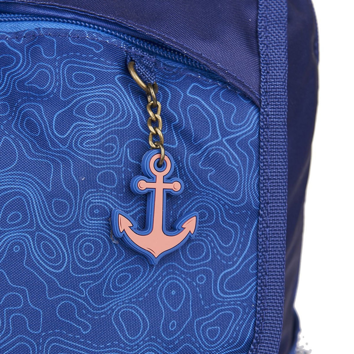 AUCHAN Sac à dos à roulettes bleu Urban Shark