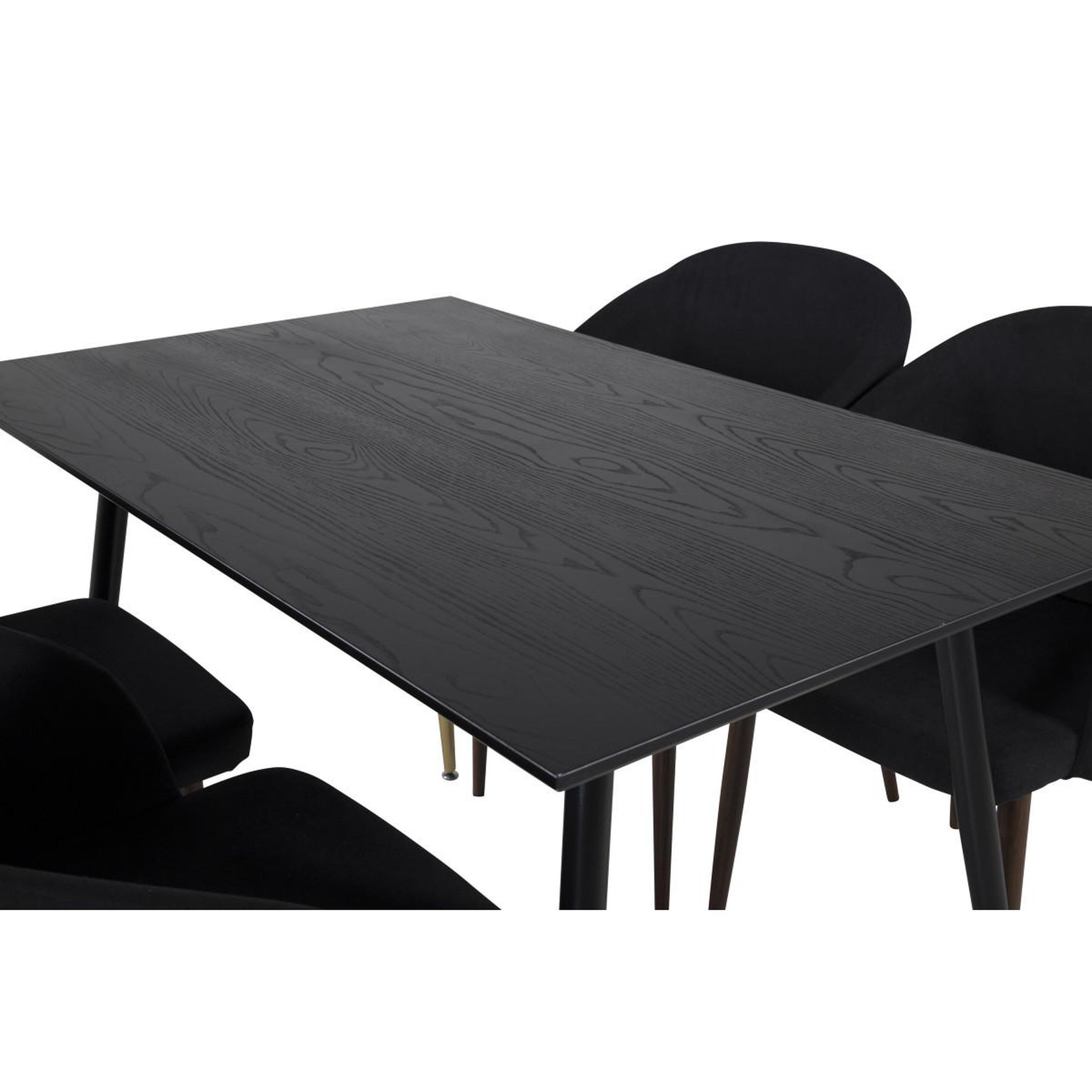 Voir la diapositive 4 : Paris Prix Ensemble table à manger & 4 chaises  dipp & arch  120cm noir