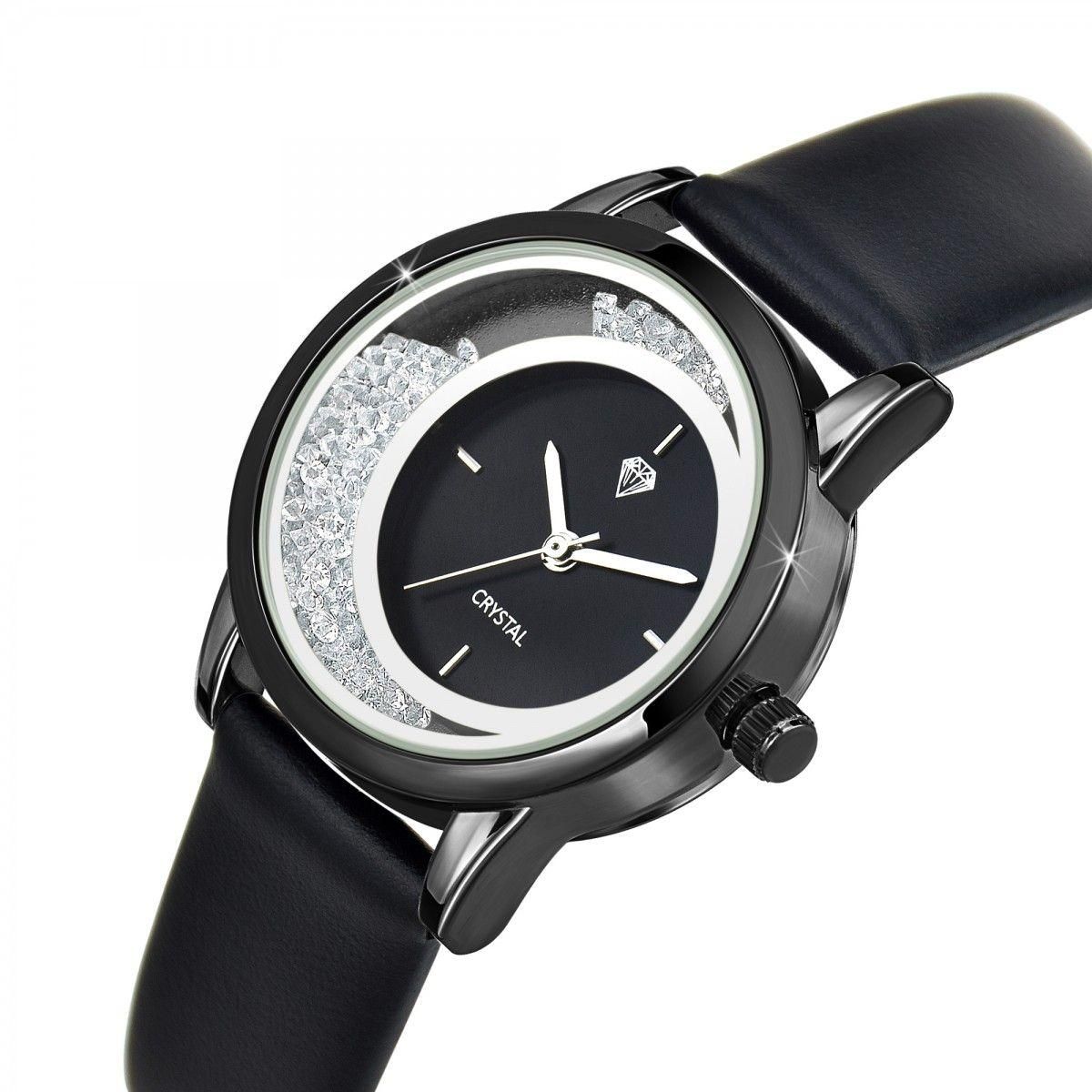 SC CRYSTAL Montre Lynn élégante ornée de Cristaux scintillants par SC Crystal