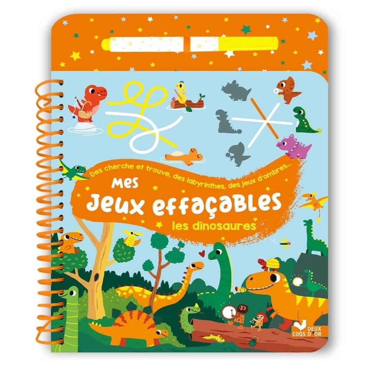 LES DINOSAURES. AVEC 1 FEUTRE EFFACABLE, Fleury Marine