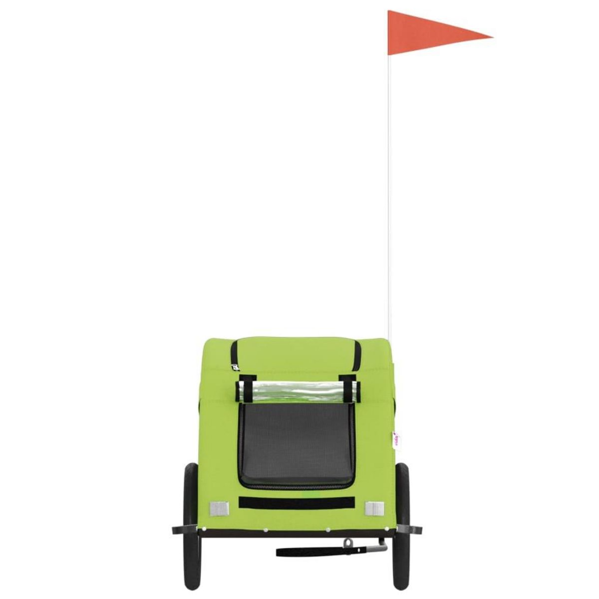 VIDAXL Remorque de velo pour animaux de compagnie vert