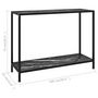 Voir la diapositive 6 : VIDAXL Table console Noir 100x35x75 cm Verre trempe