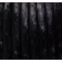 TOILINUX Coussin SELA effet fourrure côtélée - 40 x 40 cm - Noir