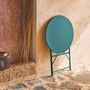 Voir la diapositive 3 : SWEEEK Table de jardin bistrot pliable - Emilia ronde - Table ronde Ø60cm en acier thermolaqué
