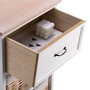 Voir la diapositive 4 : IDIMEX Table de chevet PROVENCE, 1 tiroir et 2 paniers, blanc