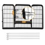 Voir la diapositive 5 : HOMCOM Luxe parc enclos acier 125L x 80l x 70H cm 4 panneaux et 1 porte pour chiens noir