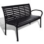 Voir la diapositive 1 : VIDAXL Banc de jardin 125 cm acier et WPC noir