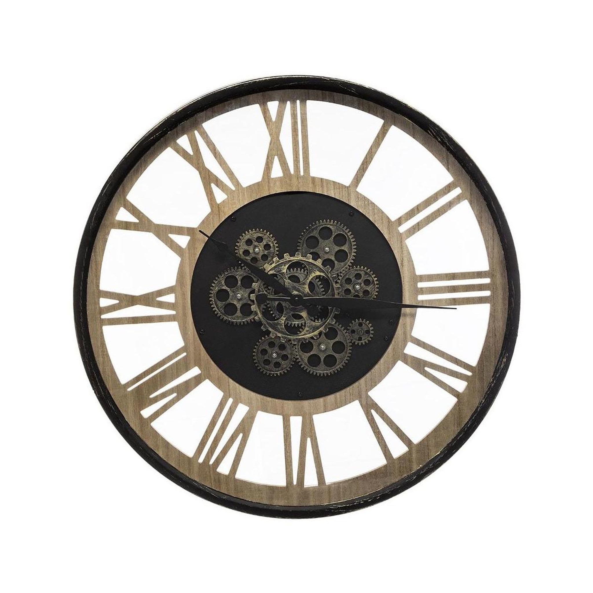 Voir la diapositive 1 : ATMOSPHERA Pendule murale mécanique  paul  57cm naturel
