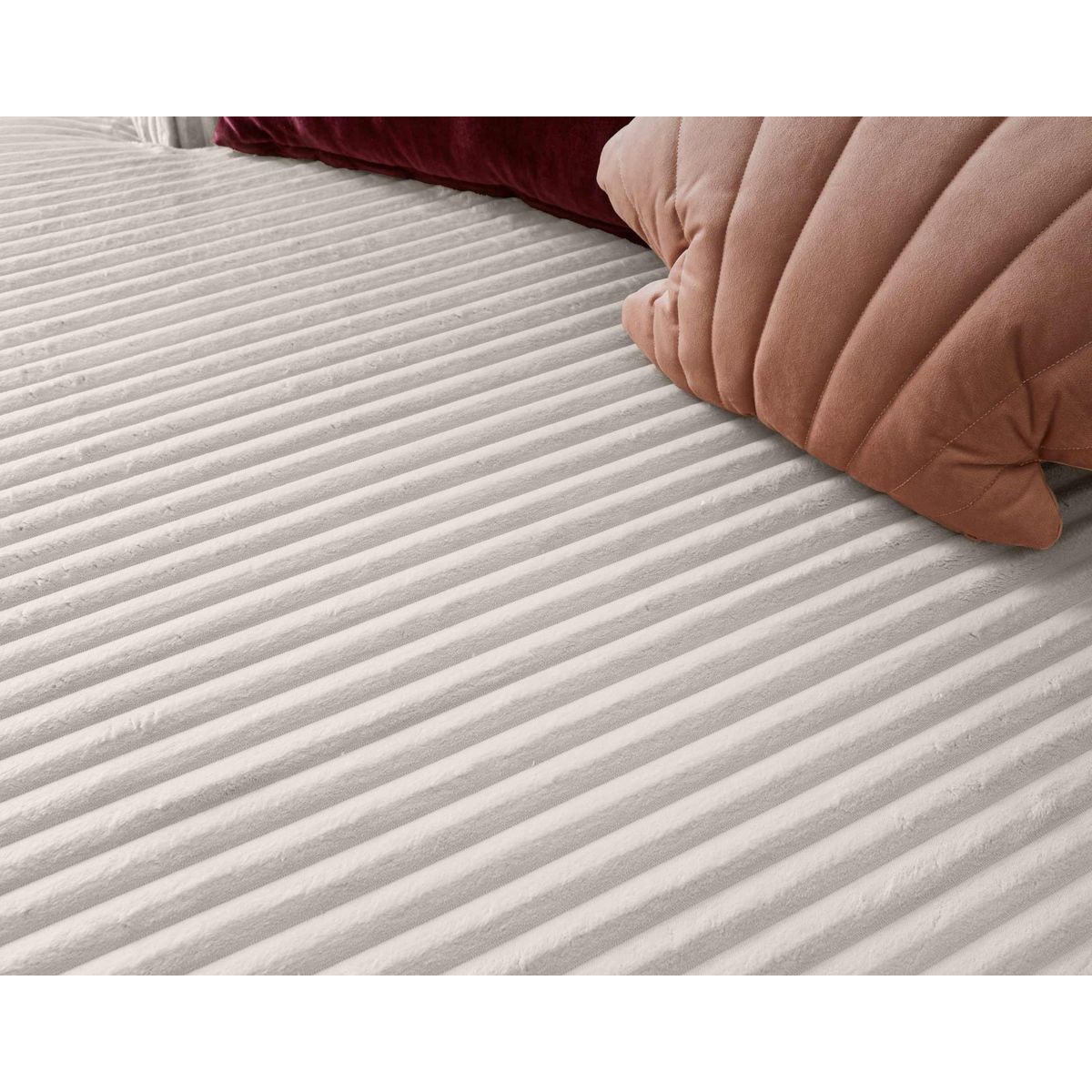 LISA DESIGN Ela - canapé d'angle gauche - 4 places - en velours côtelé grosses côtes