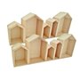 Graine créative 2 étagères en bois 5 blocs maison 50 x 8 x 20 cm