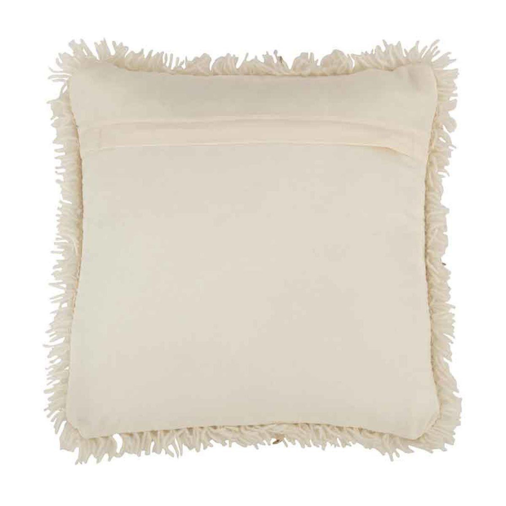 Voir la diapositive 2 : J-LINE Coussin déco  perles  45x45cm blanc & or