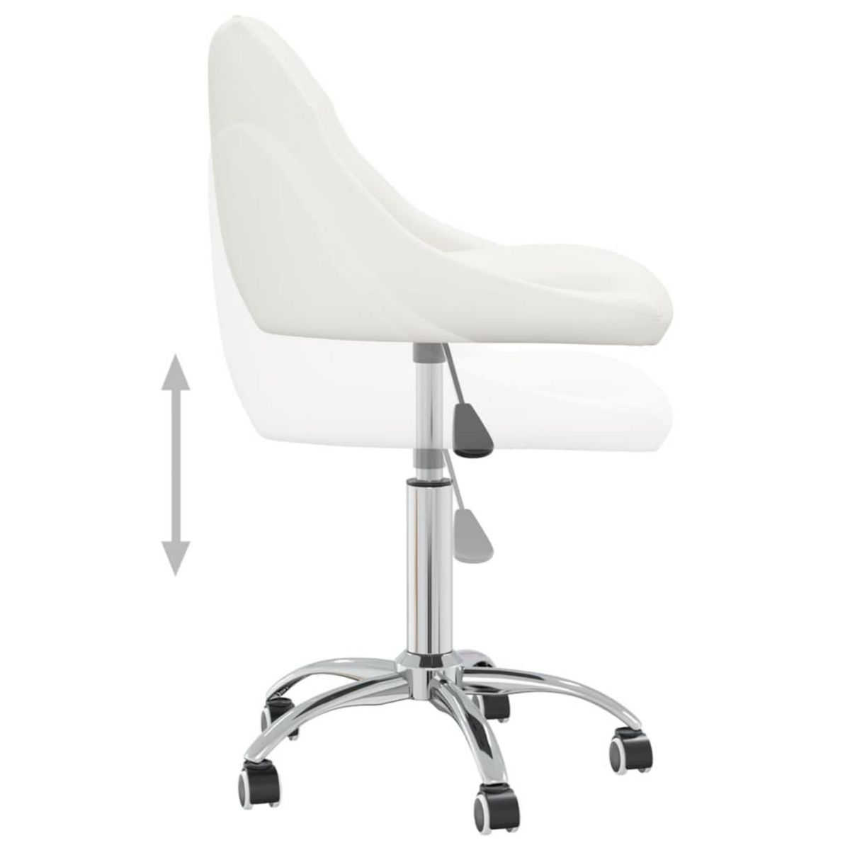 VIDAXL Chaises pivotantes a manger lot de 4 Blanc Similicuir