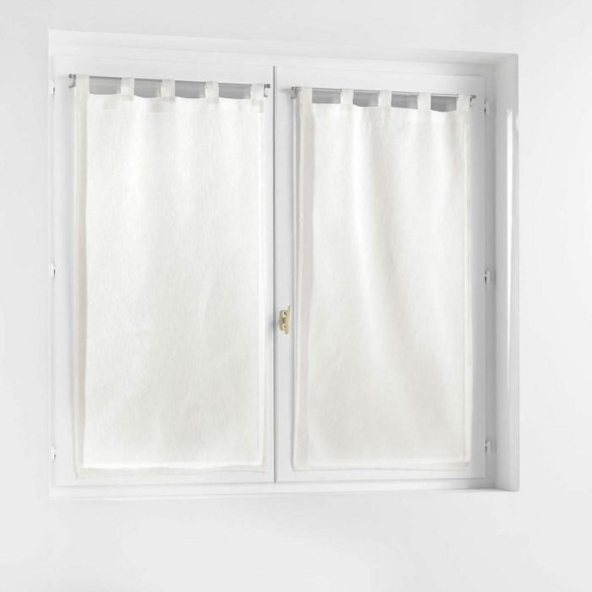 Paris Prix Paire de Voilages  Selena  60x90cm Blanc