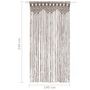 Voir la diapositive 5 : VIDAXL Rideau en macrame Taupe 140x240 cm Coton