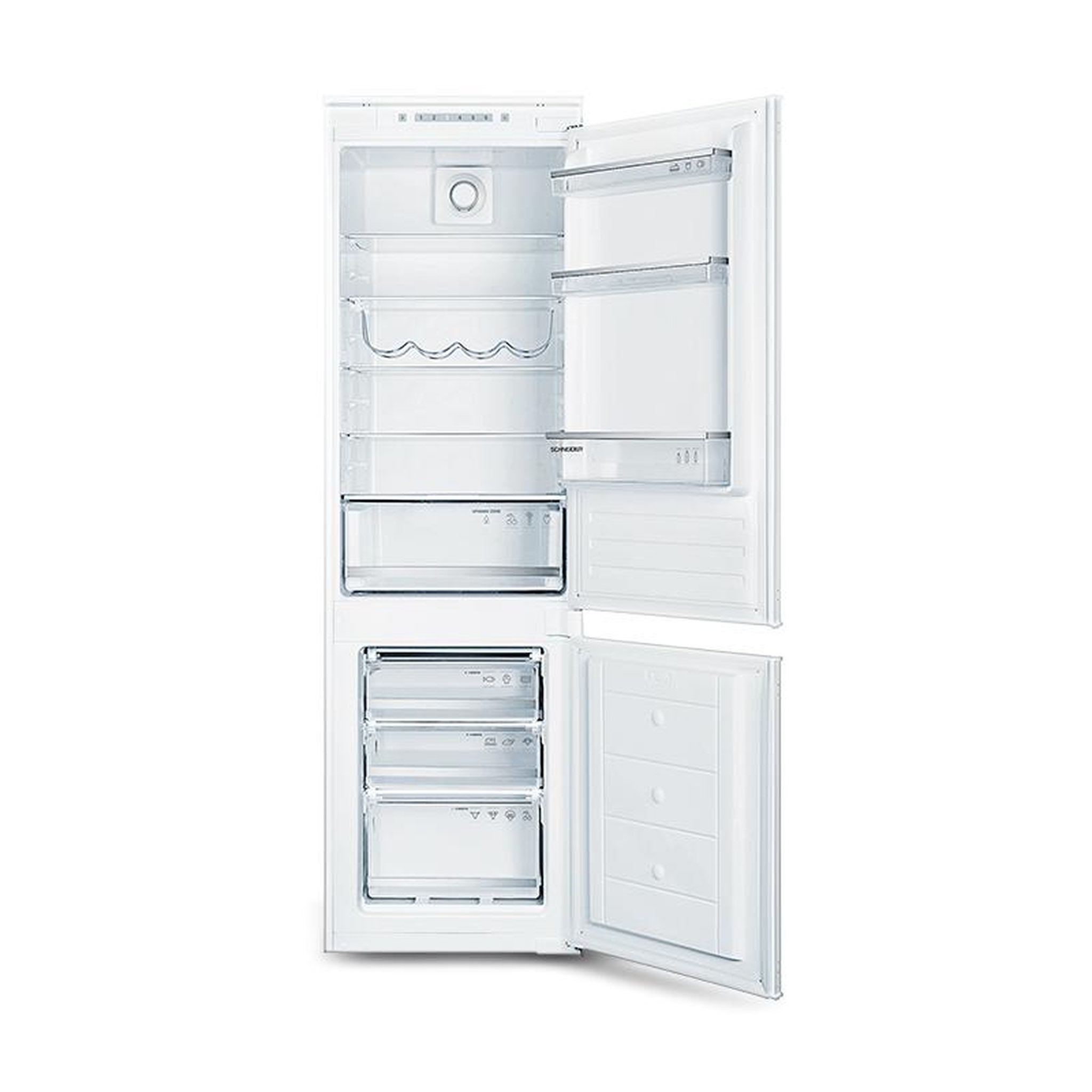 SCHNEIDER Réfrigérateur combiné 250L Blanc - SCRCI177BS-E