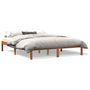 Voir la diapositive 2 : VIDAXL Cadre de lit sans matelas cire marron 150x200cm bois pin massif