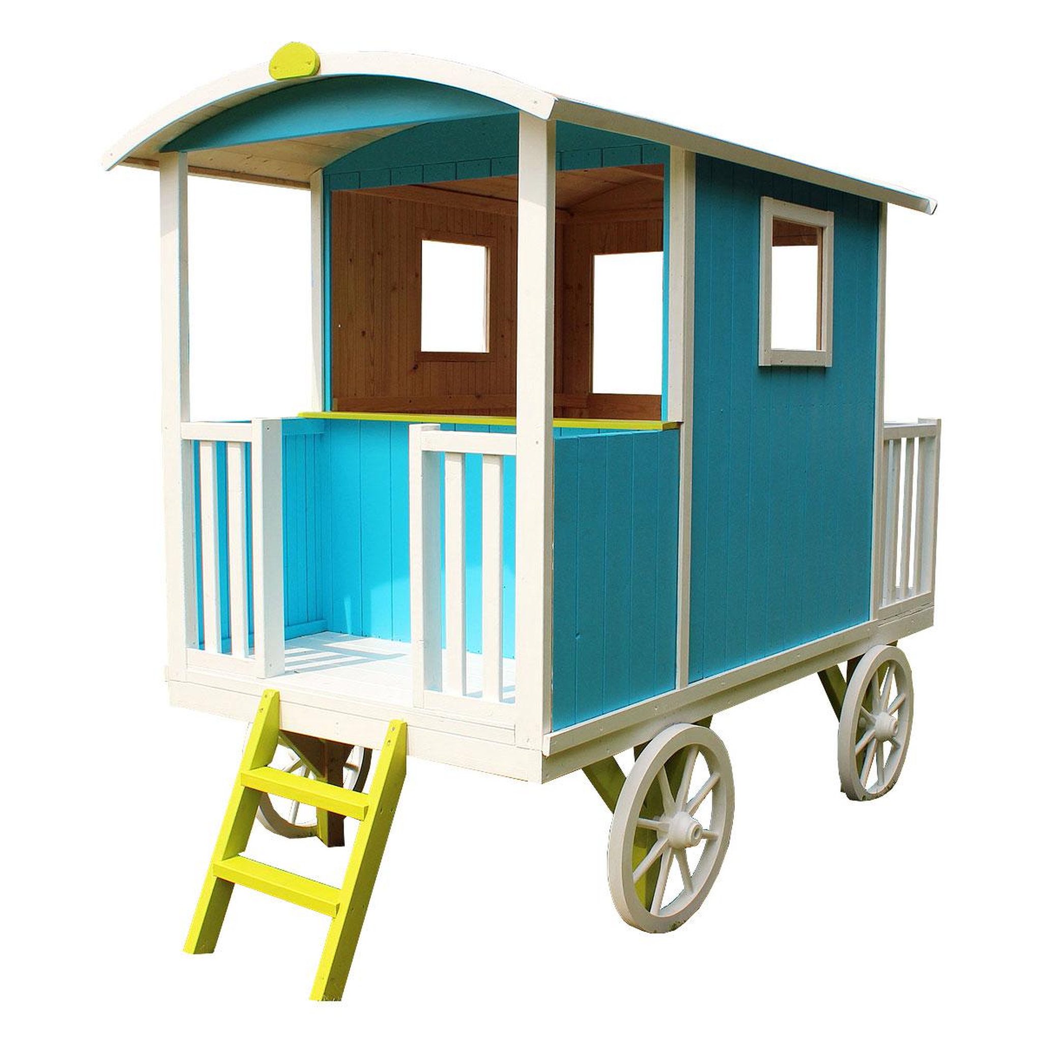 Voir la diapositive 1 : Soulet Cabane roulotte pour enfant - Bois - H2m - CARRY