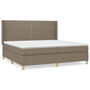 Voir la diapositive 2 : VIDAXL Sommier a lattes de lit avec matelas Taupe 200x200 cm Tissu