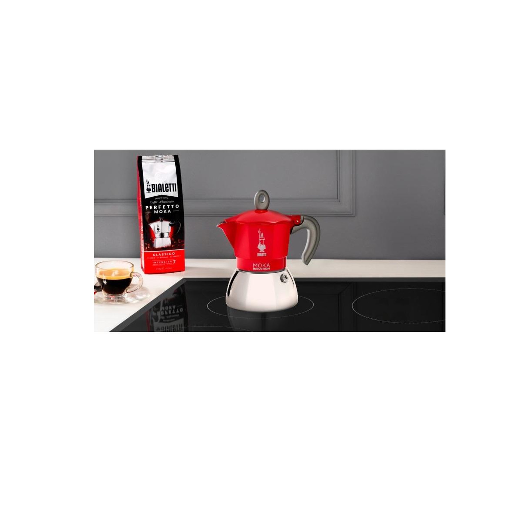 Voir la diapositive 2 : BIALETTI Cafetière italienne 2 tasses rouge - 6942