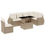Voir la diapositive 2 : VIDAXL Salon de jardin avec coussins 7 pcs beige resine tressee