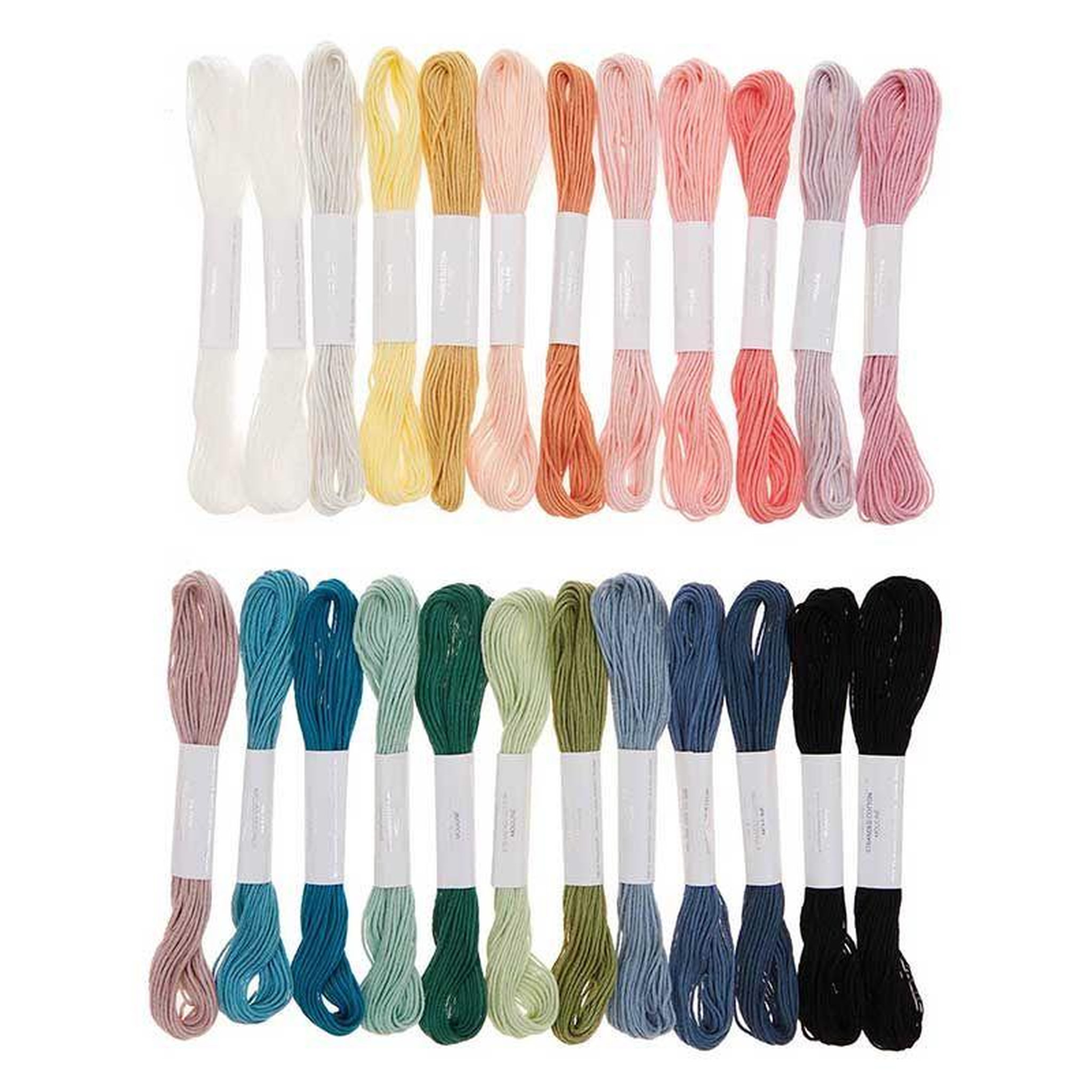 Voir la diapositive 2 : RICO DESIGN 24 fils à broder en coton - Pastel