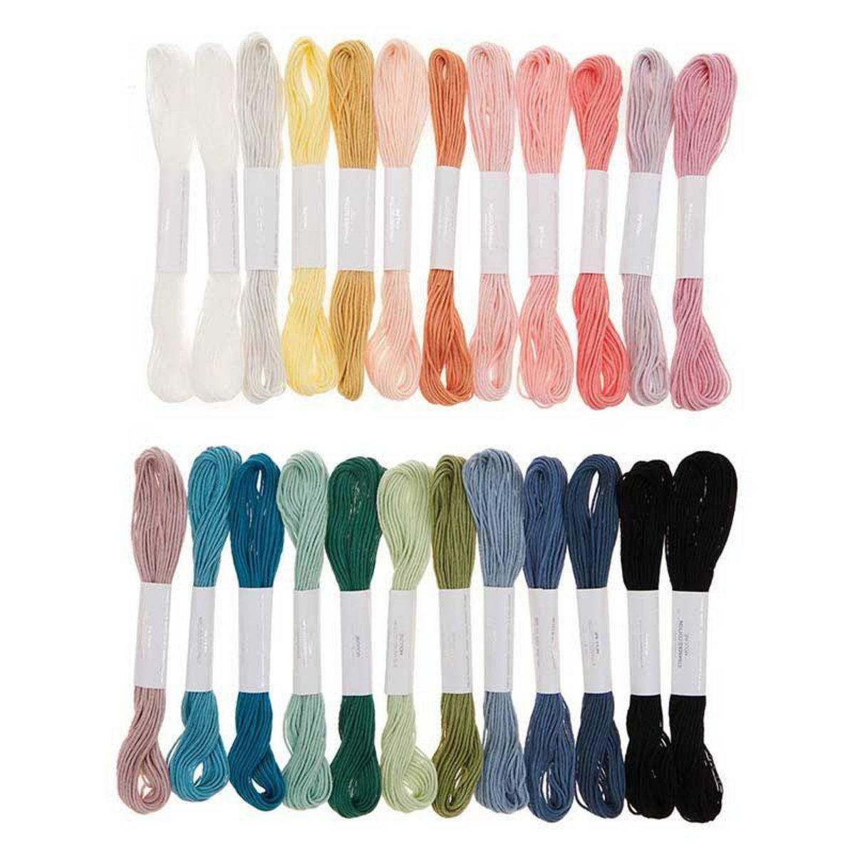 RICO DESIGN 24 fils à broder en coton - Pastel