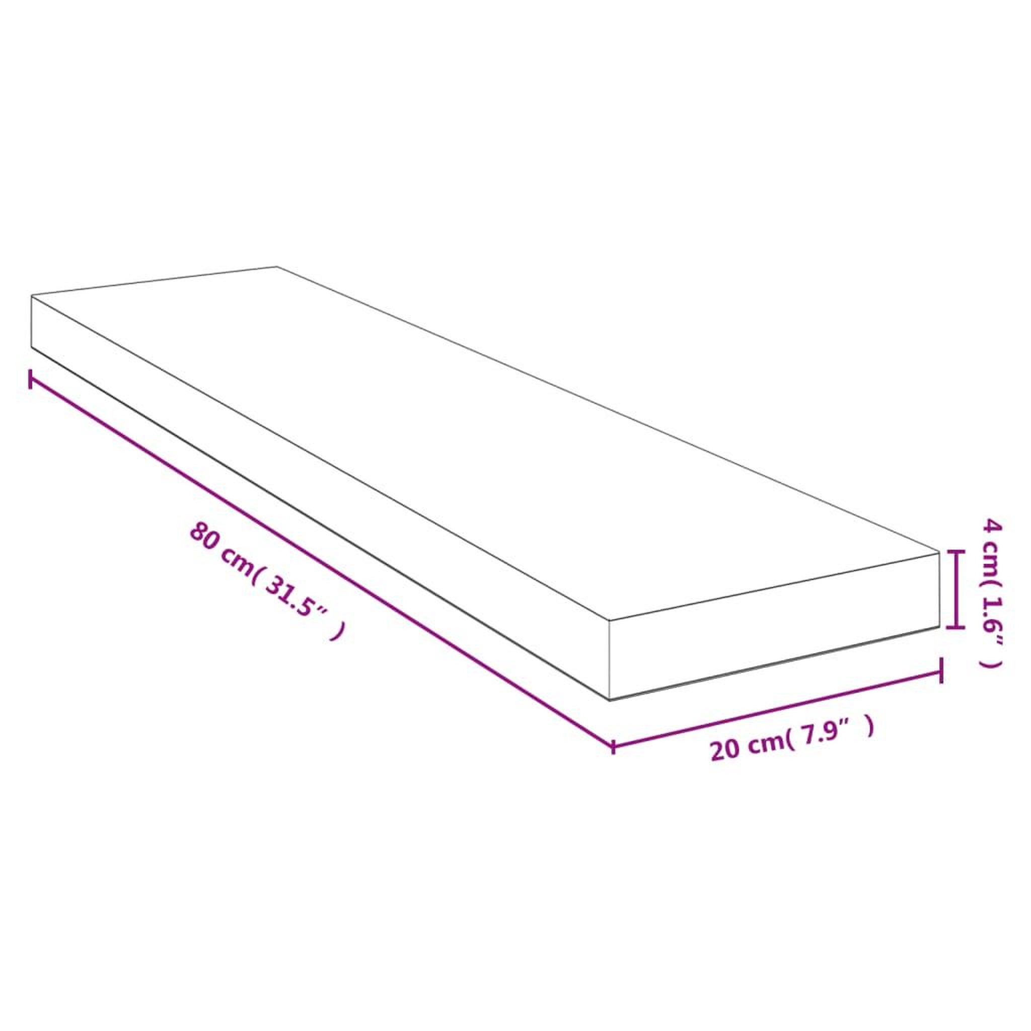 Voir la diapositive 4 : VIDAXL Etagere murale 80x20x4 cm bambou