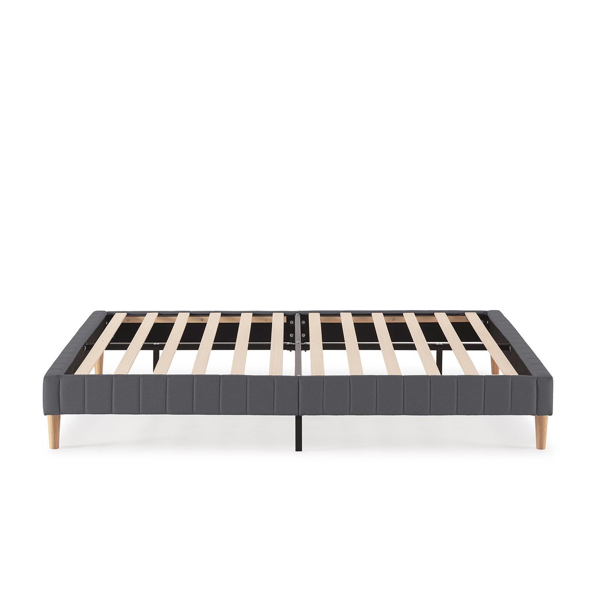 Voir la diapositive 2 : VS VENTA-STOCK Base rembourrée Eris 140x190 cm Gris foncé