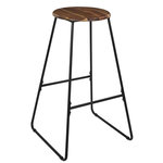 The Home Deco Factory Tabouret de bar en acacia VISBY - Marron et noir