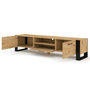 Voir la diapositive 2 : BEST MOBILIER Donnely - meuble tv - effet bois et noir - 200 cm