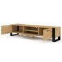 Voir la diapositive 2 : BEST MOBILIER Donnely - meuble tv - effet bois et noir - 200 cm