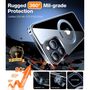 Voir la diapositive 5 : TORRAS Coque intégrale iPhone 15 Pro Max MagSafe + support rot.