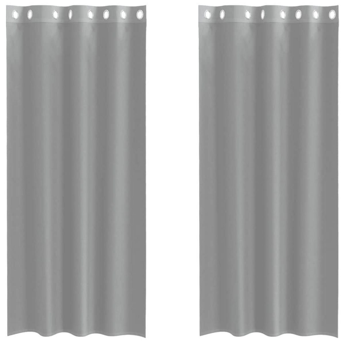 VIDAXL Rideaux en voile avec œillets 2 pcs gris clair 140x225 cm